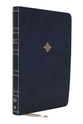 Picture of Nkjv, Thinline Reference Bible, Large Print, Leathersoft, Blue, Red Letter Edition, Comfort Print