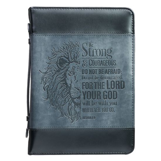 Picture of Bible Cover Faux Leather Be Strong Joshua 1