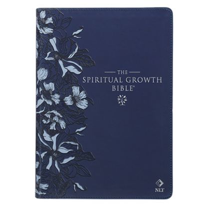 Picture of The Spiritual Growth Bible, Study Bible, NLT - New Living Translation Holy Bible, Faux Leather, Navy