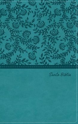 Picture of Biblia Reina-Valera 1960, Tierra Santa, Ultrafina Letra Grande, Leathersoft, Turquesa, Con Cierre