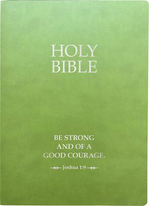 Picture of Kjver Holy Bible, Be Strong and Courageous Life Verse Edition, Large Print, Olive Ultrasoft