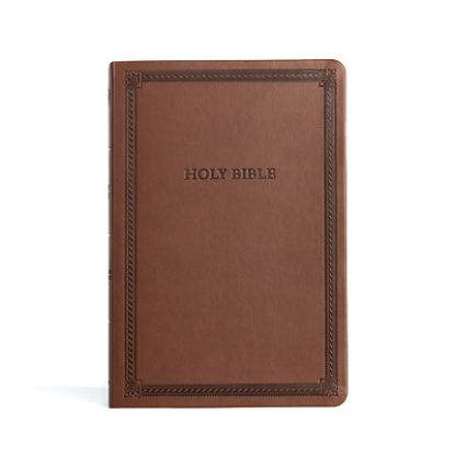 Picture of CSB Large Print Thinline Bible, Brown Leathertouch, Value Edition