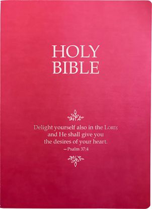 Picture of Kjver Holy Bible, Delight Yourself in the Lord Life Verse Edition, Large Print, Berry Ultrasoft