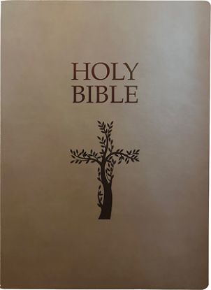 Picture of KJV Holy Bible, Cross Design, Large Print, Coffee Ultrasoft