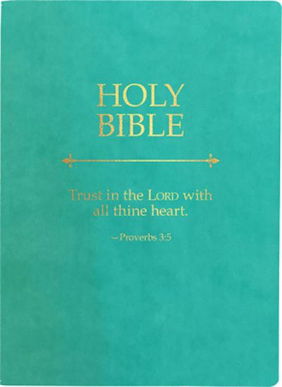 Picture of KJV Holy Bible, Trust in the Lord Life Verse Edition, Large Print, Coastal Blue Ultrasoft
