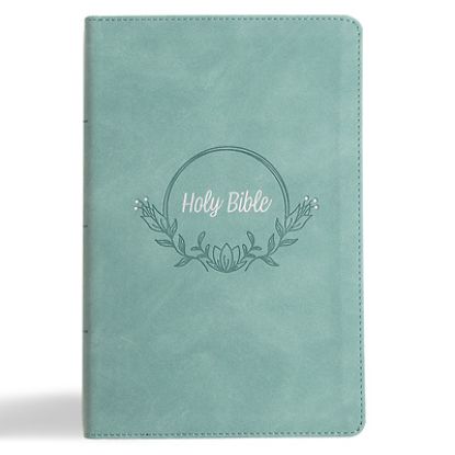 Picture of KJV Large Print Personal Size Reference Bible, Earthen Teal Suedesoft Leathertouch