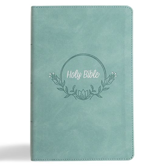 Picture of KJV Large Print Personal Size Reference Bible, Earthen Teal Suedesoft Leathertouch