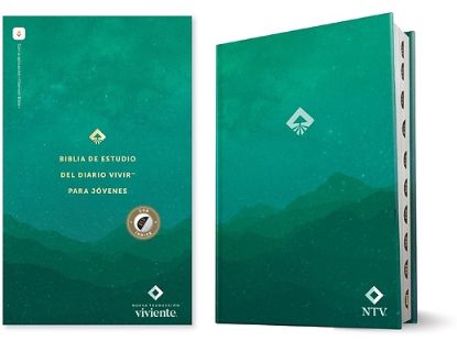Picture of Biblia de Estudio del Diario Vivir Para Jovenes Ntv Tapa Dura Verde Índice Letra Roja Habilitada Para Filament