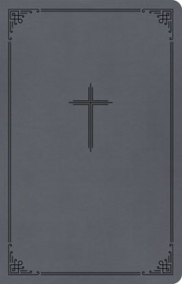 Picture of CSB Thinline Bible, Value Edition, Charcoal Leathertouch