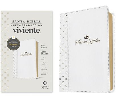 Picture of Biblia Manual Ntv, Letra Grande Con Filament (Sentipiel, Blanco, Letra Roja)