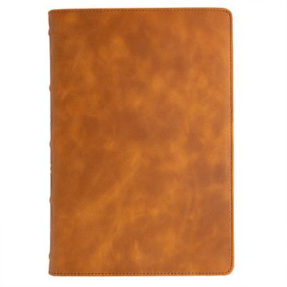 Picture of CSB Giant Print Bible, Holman Handcrafted Edition, Marbled Chestnut Premium Calfskin