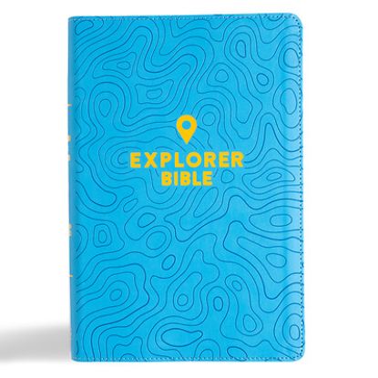 Picture of CSB Explorer Bible for Kids, Sky Blue Leathertouch