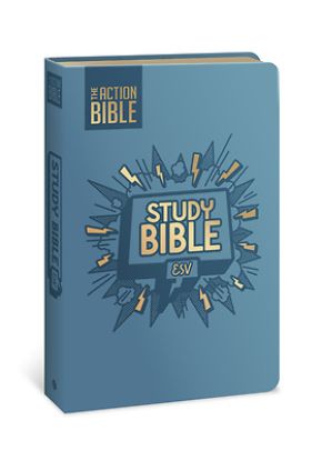Picture of The Action Bible Study Bible Esv, Leathersoft, Blue, Full Color