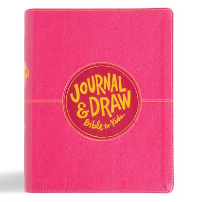 Picture of CSB Journal and Draw Bible for Kids, Pink Leathertouch