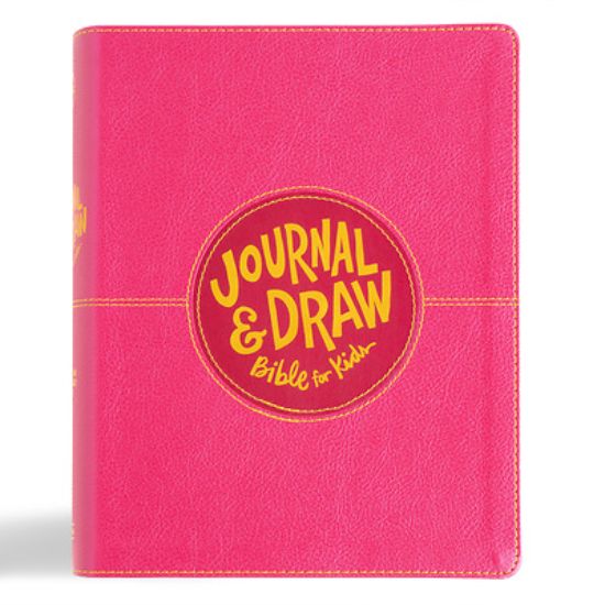 Picture of CSB Journal and Draw Bible for Kids, Pink Leathertouch