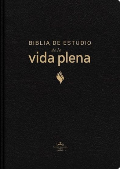 Picture of Rvr60, Biblia de Estudio de la Vida Plena, Edición Clásica, Piel Fabricada, Negro, Con Índice, Palabras de Jesús En Rojo, Comfort Print
