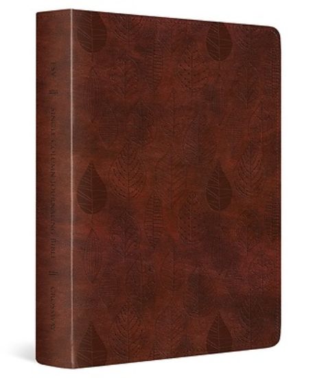 Picture of ESV Single Column Journaling Bible (Trutone, Chestnut, Leaves Design)