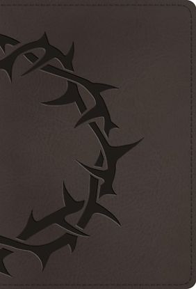 Picture of ESV Large Print Compact Bible, Red Letter (Trutone, Charcoal, Crown Design)