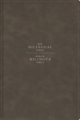 Picture of Esv/Nbla, Bilingual Bible, Leathersoft, Grey/ Esv/Nbla, Biblia Bilingüe, Leathersoft, Gris