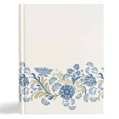 Picture of CSB Notetaking Bible, Large Print Edition, Cream Floral Cloth Over Board