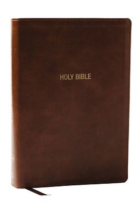 Picture of NKJV Foundation Study Bible, Wide Margin, Brown Leathersoft, Red Letter