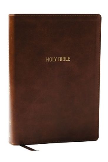 Picture of NKJV Foundation Study Bible, Wide Margin, Brown Leathersoft, Red Letter