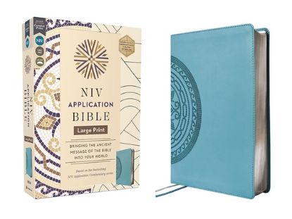 Picture of NIV Application Bible, Large Print, Leathersoft, Teal, Red Letter, Comfort Print