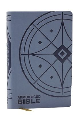 Picture of NKJV Armor of God Bible, Blue/Gray Leathersoft (Children's Bible, Red Letter, Comfort Print, Holy Bible)