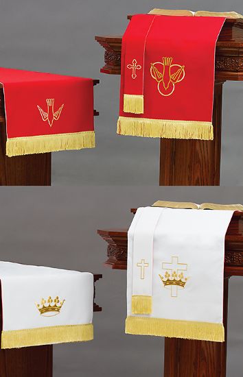 Picture of Embroidered Reversible Parament Set Red and White  3-Piece