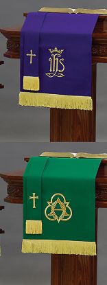 Picture of Embroidered Reversible Parament Set Purple and Green  2-Piece