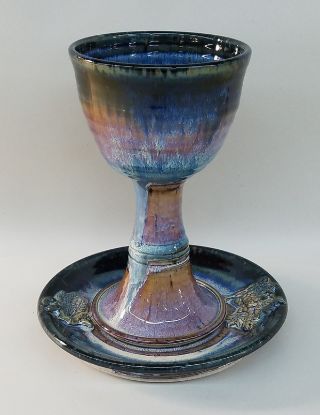 Picture of Porcelain Chalice and Paten Set, Pastel
