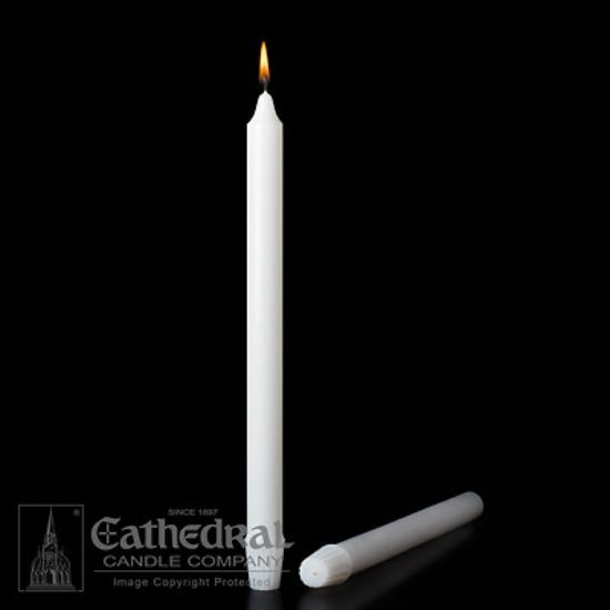 Picture of Stearic Altar Candles Cathedral 6 3/4 x 3/4 Pack of 48 Self-fitting