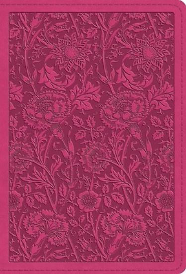 Picture of ESV Large Print Compact Bible, Red Letter (Trutone, Berry, Floral Design)