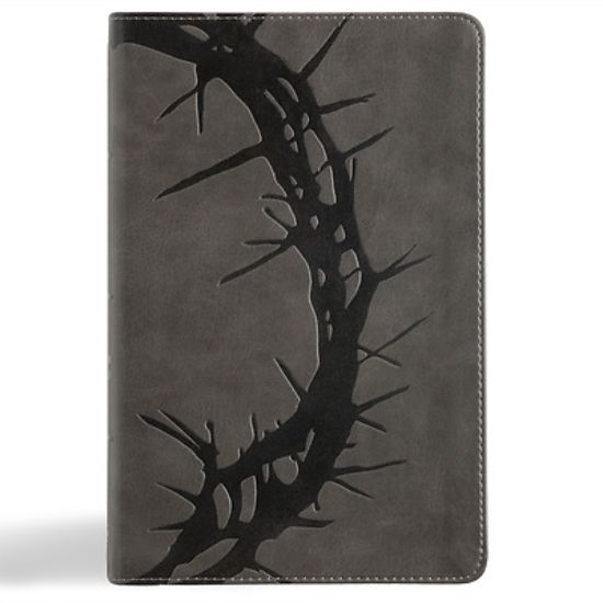 Picture of NASB Large Print Personal Size Reference Bible, Charcoal Leathertouch
