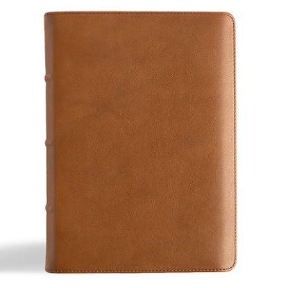 Picture of CSB He Reads Truth Bible, Holman Handcrafted Collection, Saddle Brown Premium Calfskin