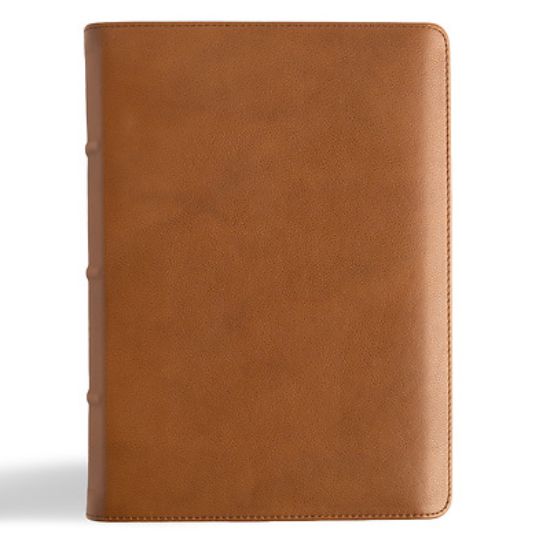 Picture of CSB He Reads Truth Bible, Holman Handcrafted Collection, Saddle Brown Premium Calfskin