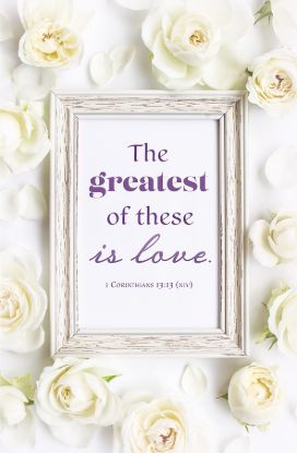 Picture of The Greatest of These is Love Wedding Bulletin Regular