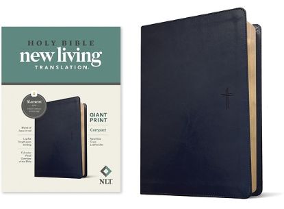 Picture of NLT Compact Giant Print Bible, Filament Enabled Edition (Red Letter, Leatherlike, Navy Blue Cross)