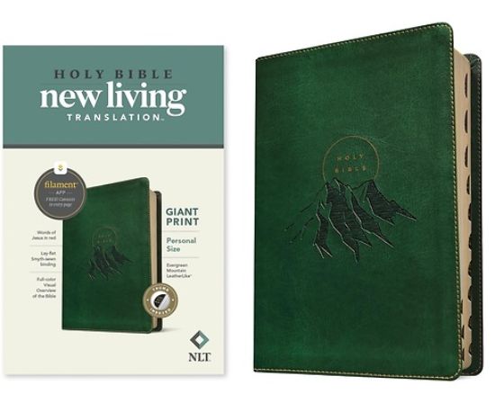 Picture of NLT Personal Size Giant Print Bible, Filament Enabled Edition (Leatherlike, Evergreen Mountain, Indexed)