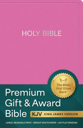 Picture of KJV Holy Bible Premium Gift and Award Bible, Pink Imitation Leather