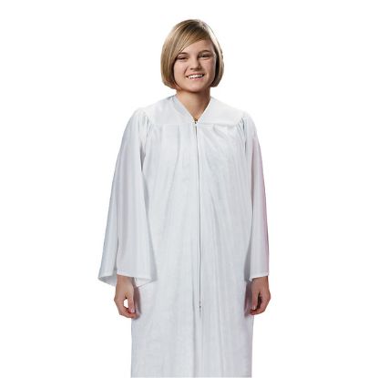 Picture of Murphy White Confirmation Robe - Junior