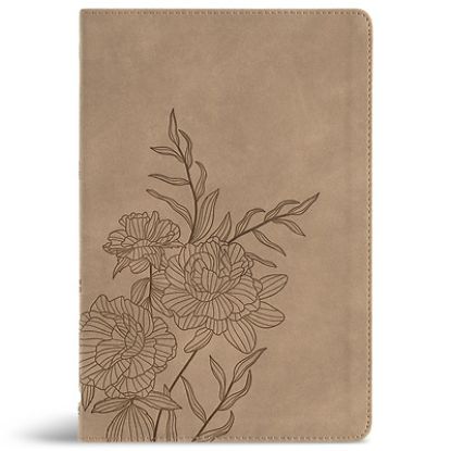Picture of CSB Large Print Thinline Bible, Digital Study Edition, Earth Suedesoft Leathertouch