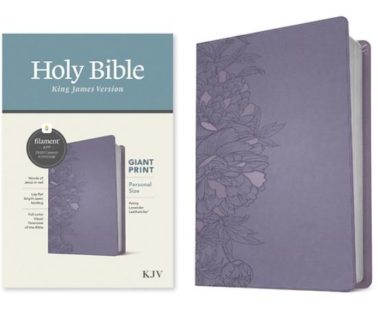 Picture of KJV Personal Size Giant Print Bible, Filament Enabled Edition (Leatherlike, Peony Lavender)