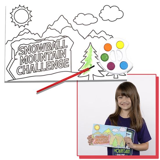 Picture of VBS 2026 Snowball Mountain Challenge Craft Watercolor Mountain Scene Paint Kit (Pkg of 12)