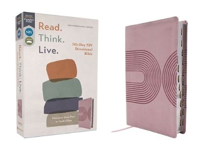 Picture of Niv, Read. Think. Live., Leathersoft, Pink, Thumb Indexed, Comfort Print