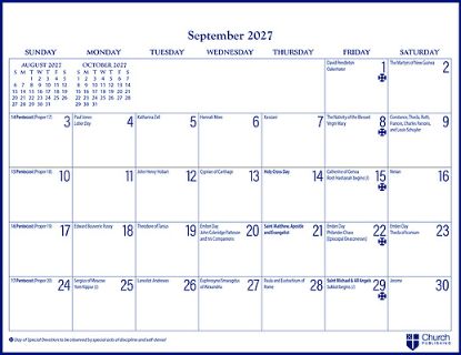 Picture of 2027 Parish Wall Calendar