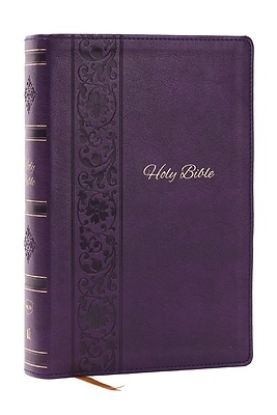 NKJV Bible - Personal Size Giant Print, Purple Lea