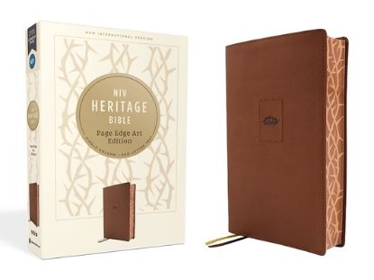 Picture of Niv, Heritage Bible, Page Edge Art Edition, Leathersoft, Brown, Red Letter, Comfort Print