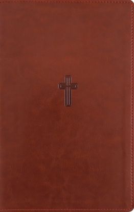 Picture of Nasb, Personal Size Reference Bible, Large Print, Paragraph Style, Leathersoft, Brown, Red Letter, 1995 Text, Comfort Print