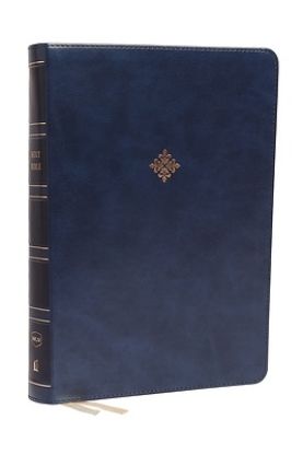 Picture of Nkjv, Reference Bible, Super Giant Print, Leathersoft, Blue, Red Letter Edition, Comfort Print